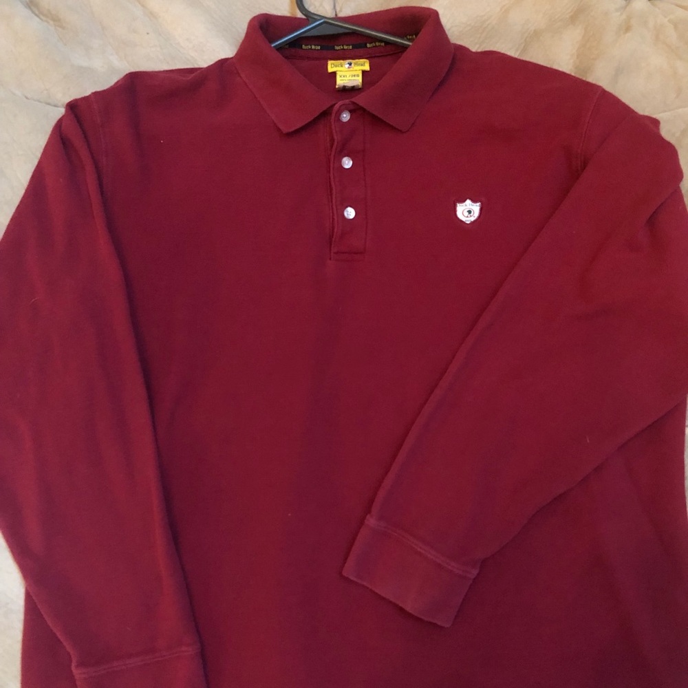 Vintage Duck Head long sleeve three button polo
